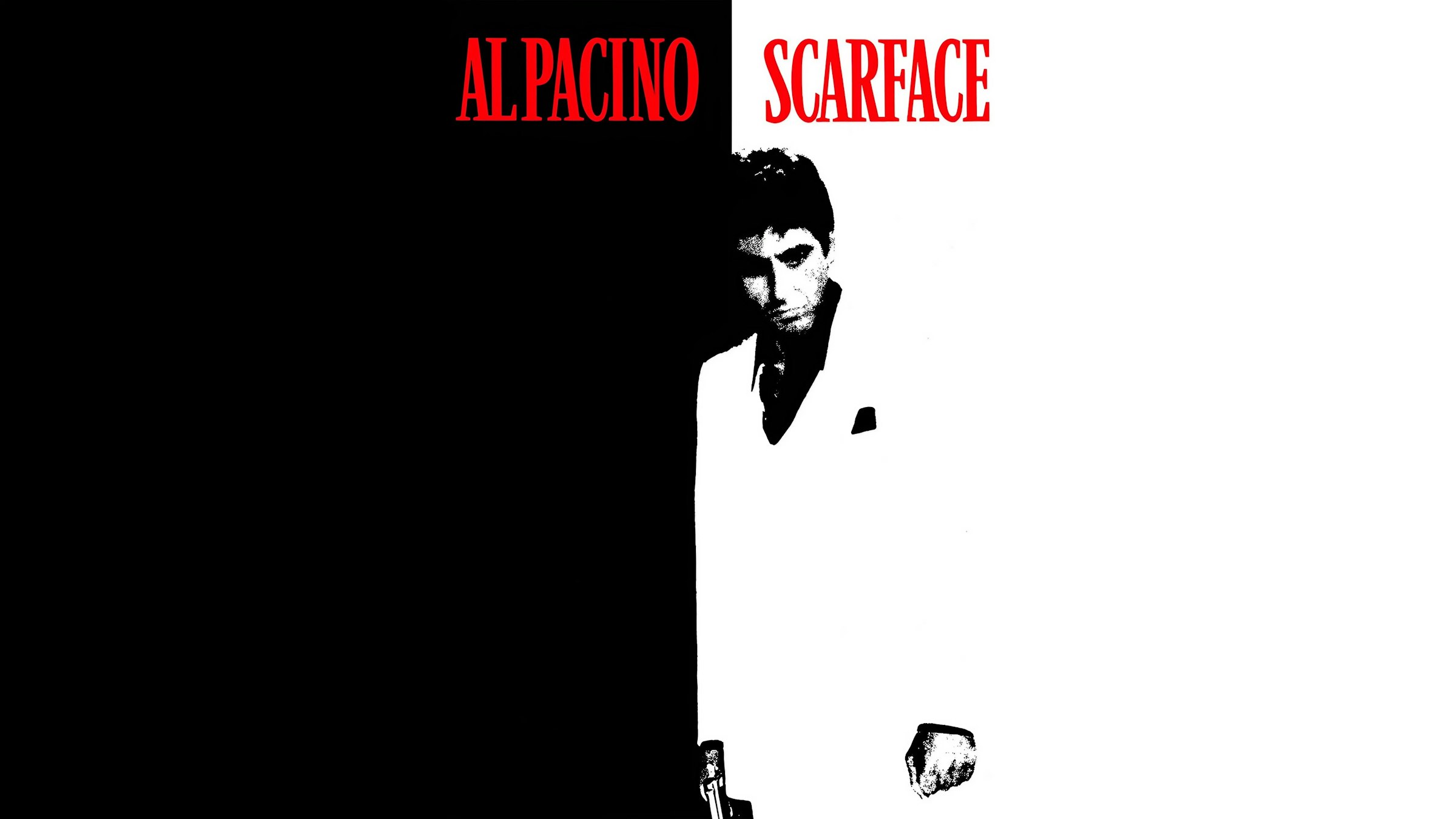 Al Pacino stars as legendary Tony Montana in classic film Scarface.