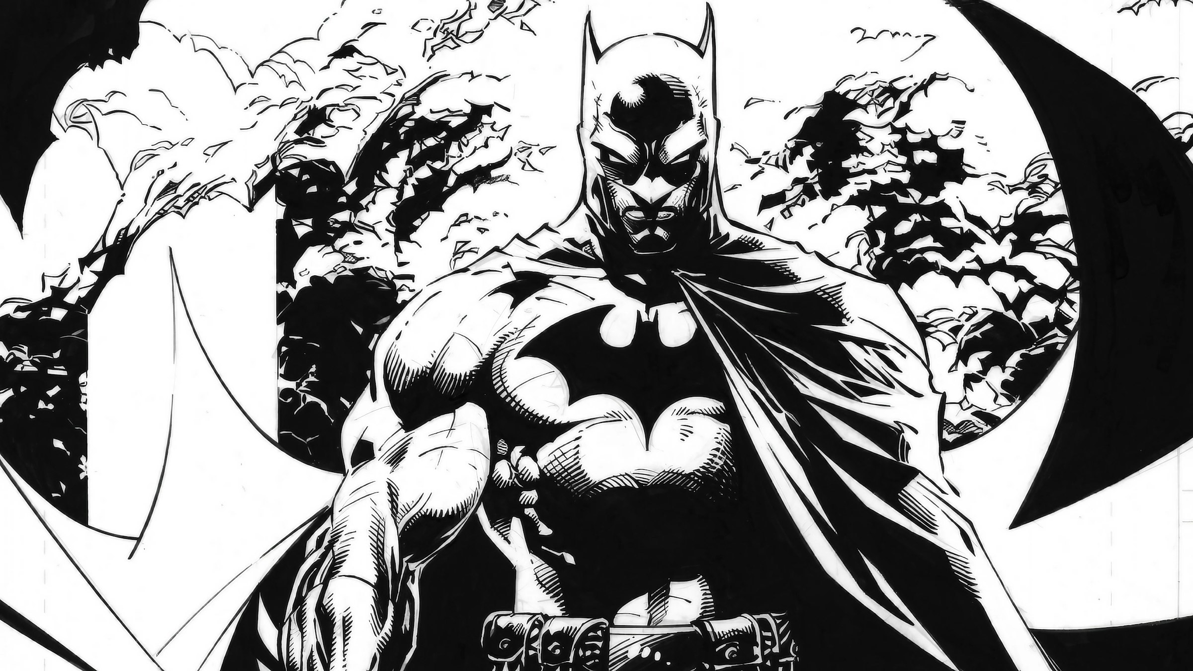 Comic panel of DC's famous hero, Batman